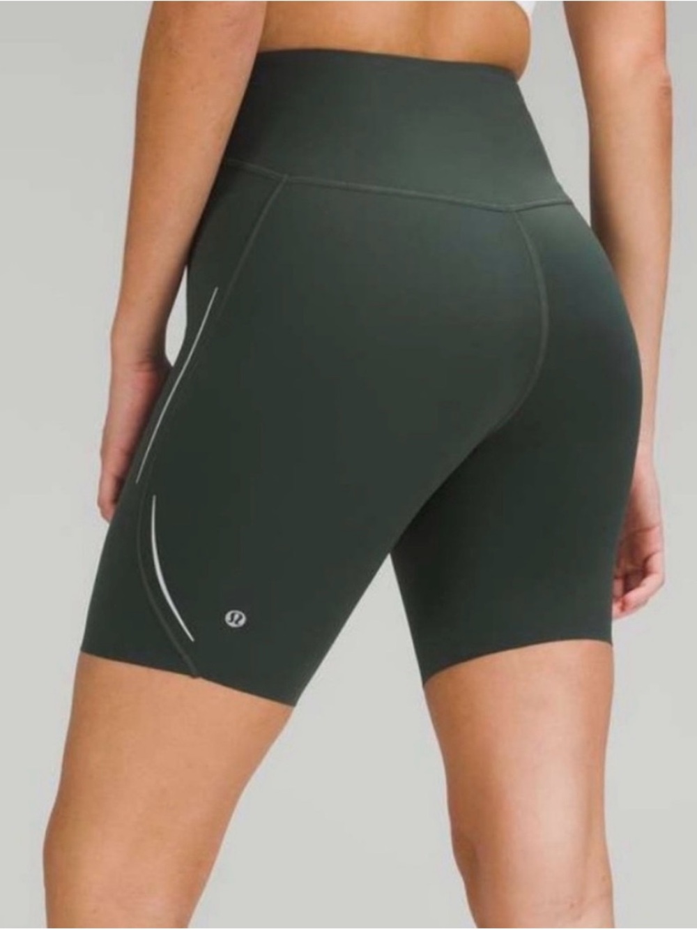 Lululemon Shorts Women’s 8 Base Pace High-Rise Short Dark Green Reflective 8”